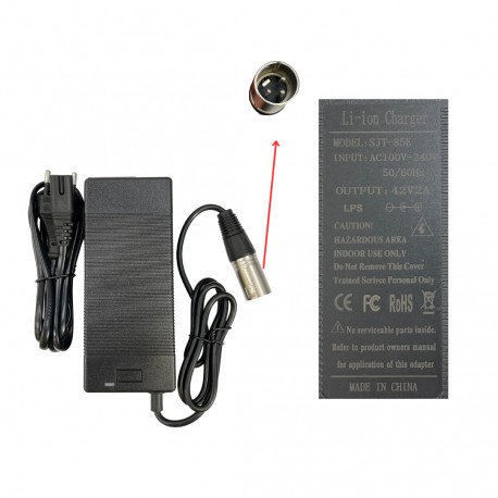 Charger 42V 2A (36V battery) XLR connector