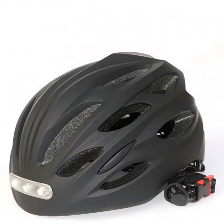 Bicycle helmet with led light - M White