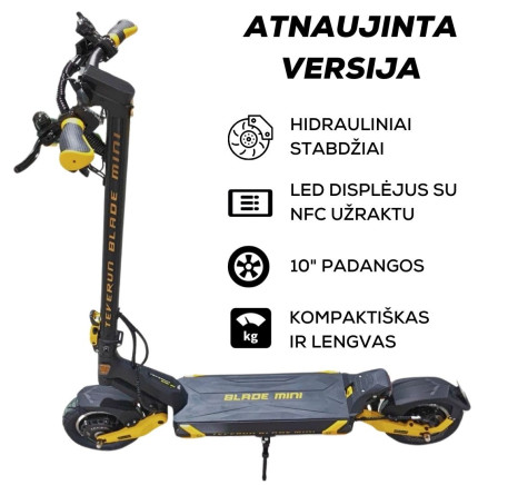 TEVERUN BLADE MINI PRO 48V 27Ah elektrinis paspirtukas |ATNAUJINTA Versija 2026|