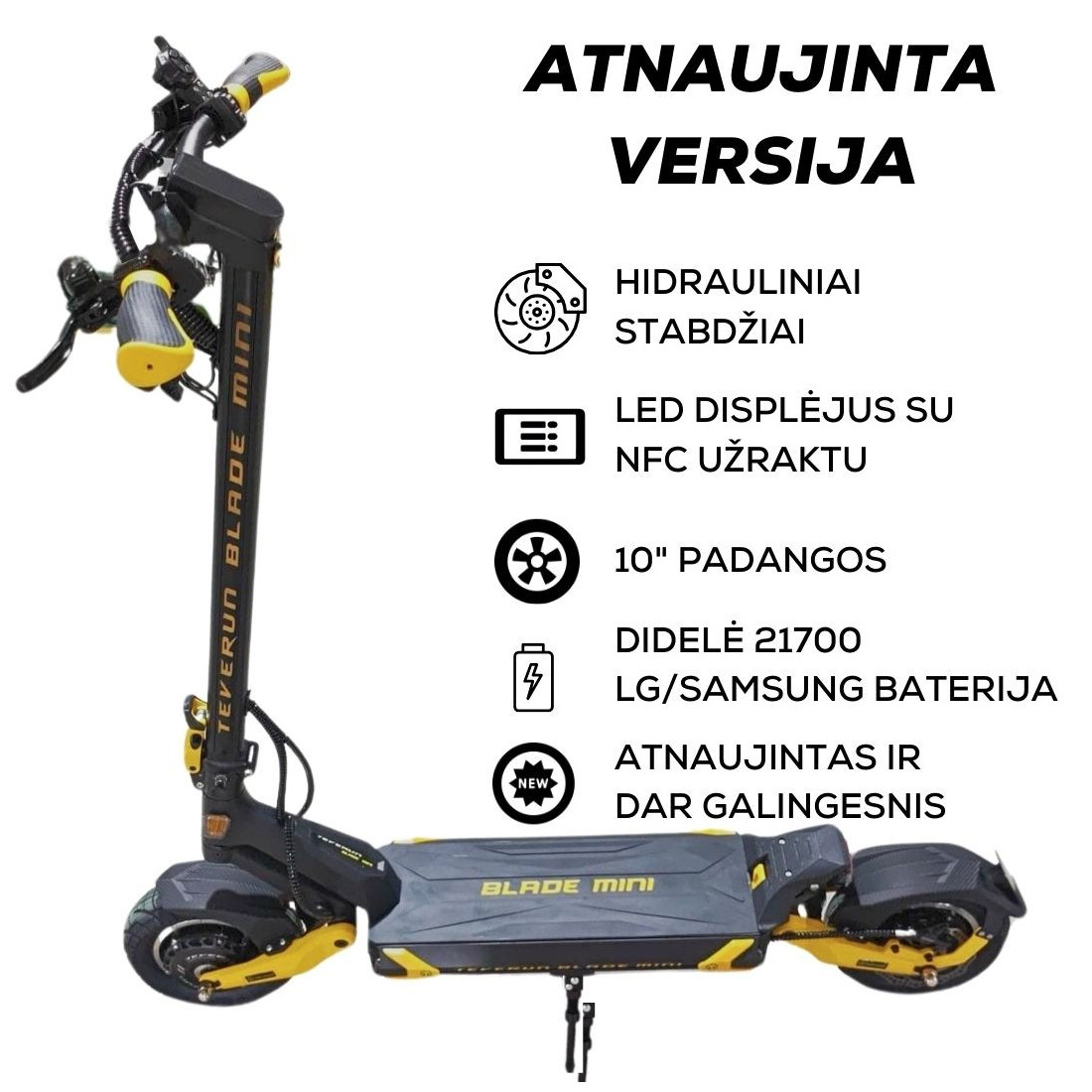 elektrinis paspirtukas TEVERUN BLADE MINI ULTRA