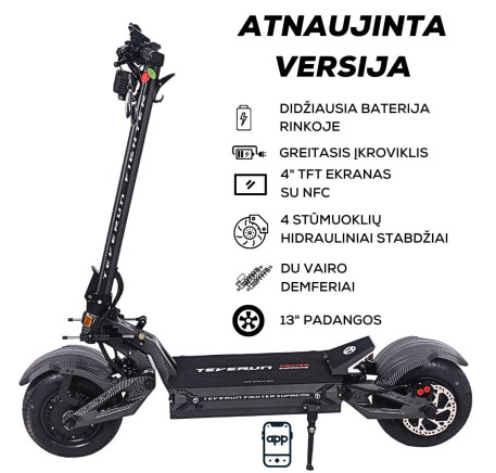 TEVERUN FIGHTER SUPREME 7260R 72V 60Ah elektrinis paspirtuka
