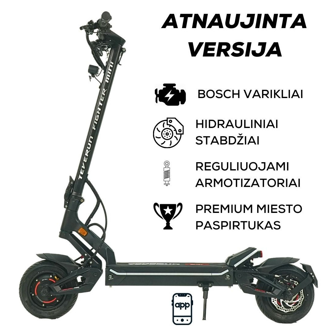 TEVERUN FIGHTER MINI elektrinis paspirtukas