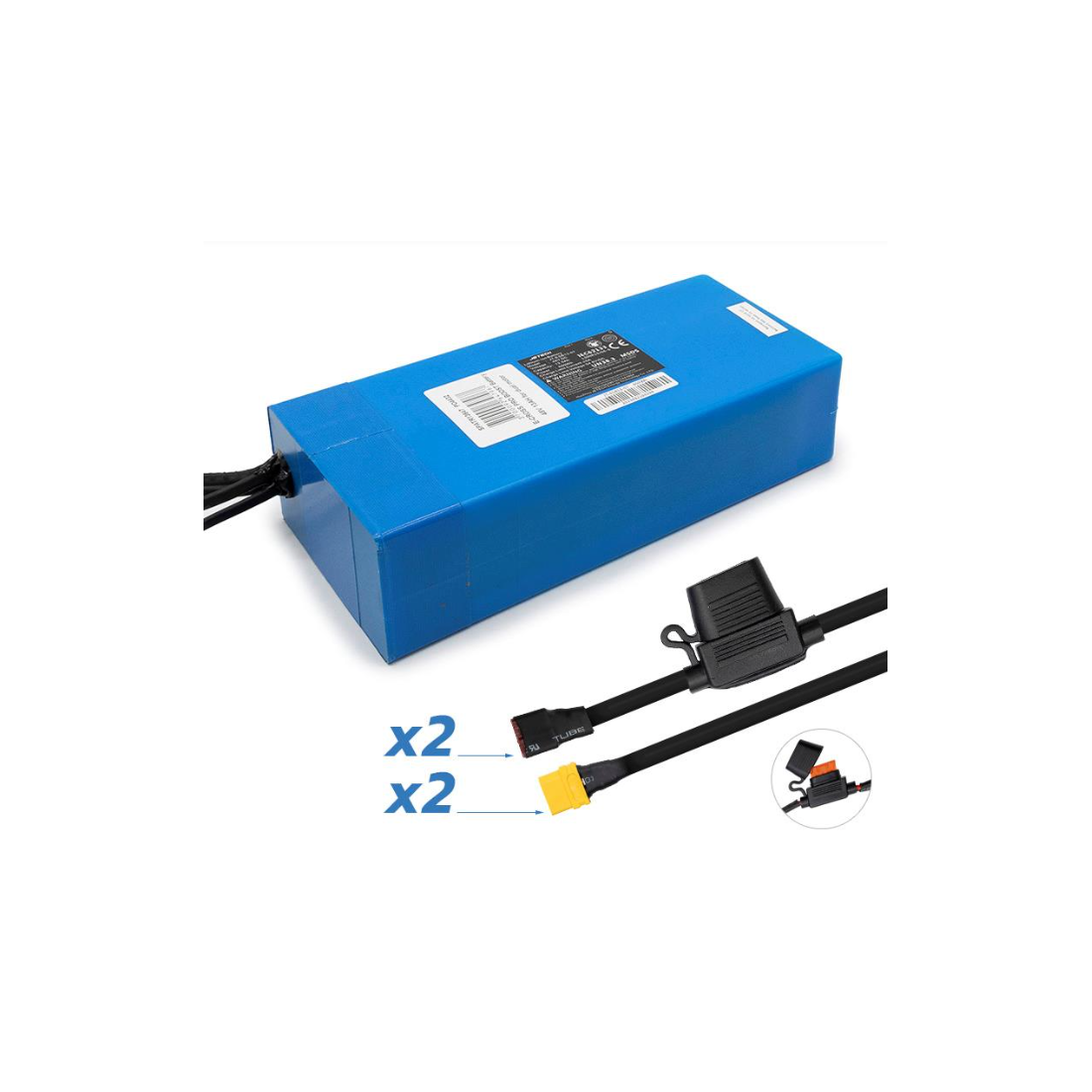 Baterija elektriniam transportui 48V 12.5Ah 600Wh (du lizdai)