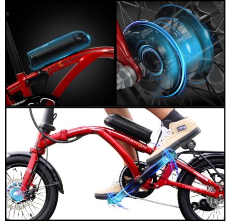 DAHON CURL Ei4 elektrinis trifold dviratis (16")