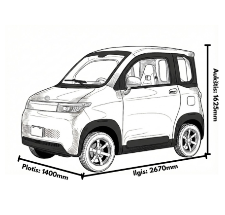Elektrinis mini automobilis RIDE-E TUNA 4KW (EEC)