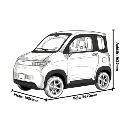 Elektrinis mini automobilis RIDE-E TUNA Li-Ion (EEC)