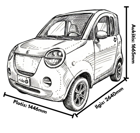 Elektrinis mini automobilis RIDE-E DORA 3,1KW (EEC)