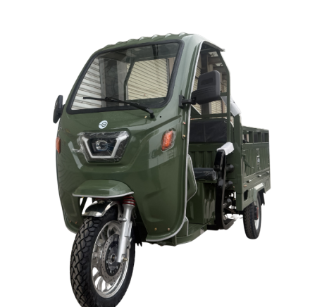 Elektrinis krovininis triratis RIDE-E BULL+ su stogu ir priekiniu stiklu (EEC)