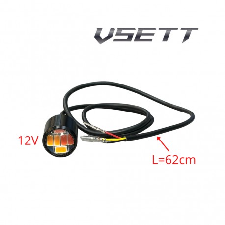 VSETT8 8+ Galinė mini lemputė raudona/geltona 12V